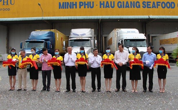 Hậu Giang: Chính thức xuất khẩu lô tôm đầu tiên trong năm 2021