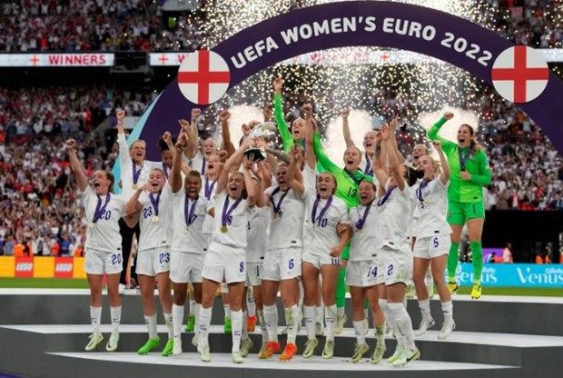 Tuyển Anh chiến thắng trong trận chung kết bóng đá nữ EURO 2022