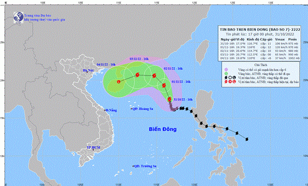 Bão số 7 có thể mạnh thêm trong 24 giờ tới, sức gió mạnh cấp 11